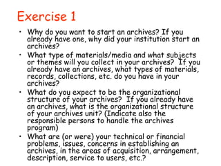 Archival Management: Principles and Techniques | PPT
