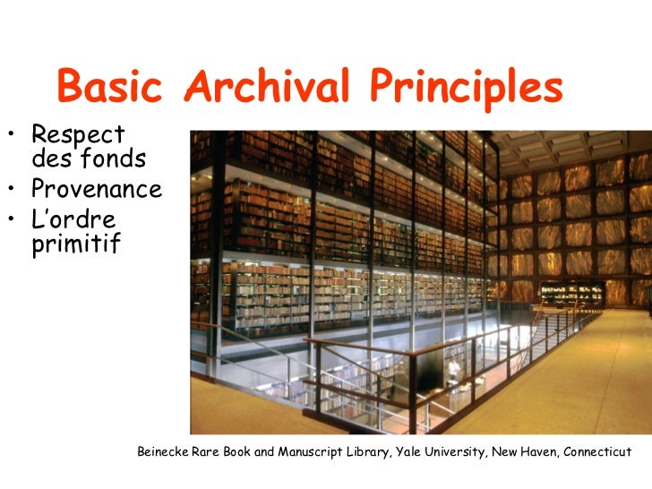 Archival Management Principles and Techniques