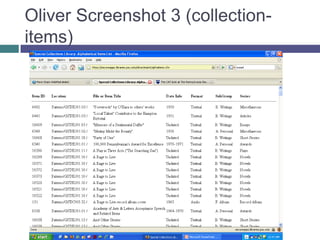 Oliver Screenshot 3 (collection-items)