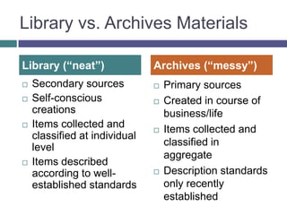 Archival Processing And Description | PPTX | Databases | Computer ...
