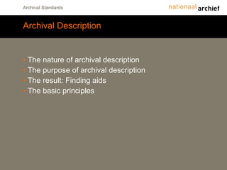Archival Standards – ISAD(G) & ISAAR(CPF) | PPT