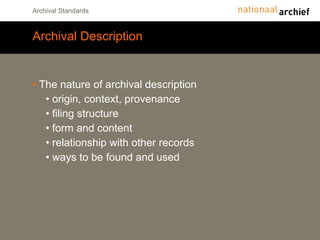 Archival Standards – ISAD(G) & ISAAR(CPF) | PPT