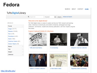 Fedora
http://dl.tufts.edu/
 