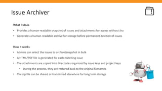 Brochure for Issue Archiver & Attachment Housekeeper for Jira Data ...