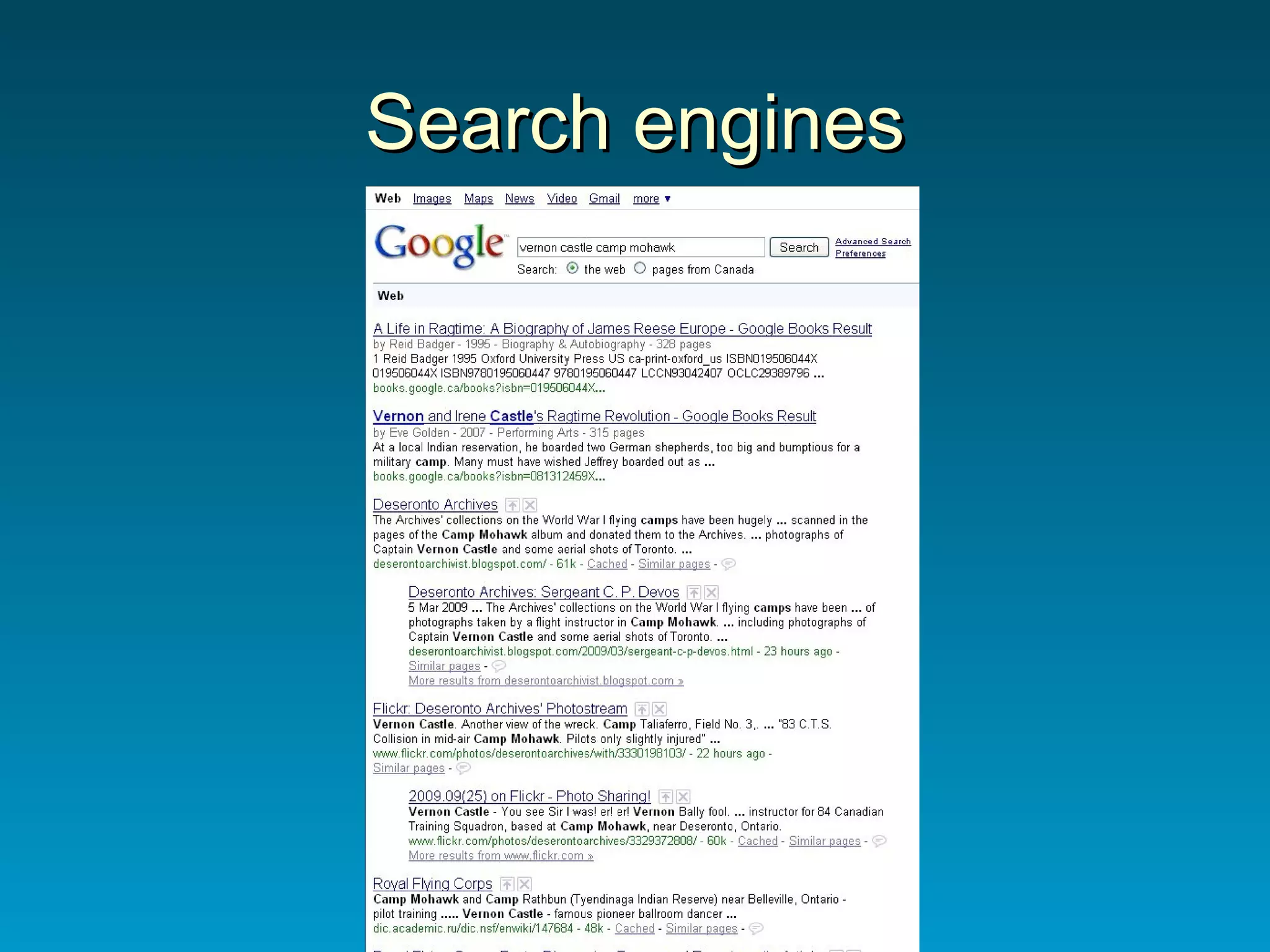 Search engines 
