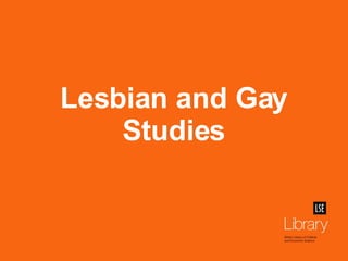 Lesbian and Gay Studies 