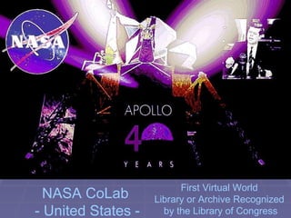 NASA CoLab - United States - First Virtual World Library or Archive Recognized by the Library of Congress