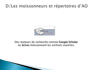 Manque de volontarisme de la part des dir.Labos.La floraison de bddéparses (serveursd’université, de labo) recueillant des travaux de chercheursmaisaussid’autrestypes de doc, va à l’encontre des objectifs de HAL. D’autant que HAL proposedésormais la création de portailinstitutionneld’AO. Ex. Toulouse OATAO (consortiumsd’AO) http://oatao.univ-toulouse.fr/Confusion entre le rôled’AO et bddbibliogr. car possibilité sur HAL de déposer la simple notice d’1 article (maispeuencouragé!)