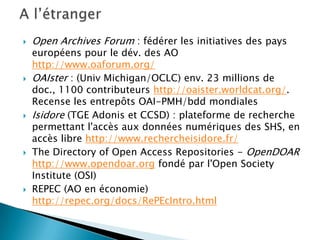 3/Quelsdocumentsdéposer ?Respecter la nature des contenus plus que la qualité (quiest de la responsabilité des auteurs). Ttes les disciplines sontacceptées/niveaurechercheDes articlesscientifiquesrédigés (pouvantêtresoumis à comité de lecture d’1 revue à caractèreinternationaloucongrés scientifique)Provenant de labosprivésoupublics, d’établ. d’ensei. sup. frçaisouétrangers.Documentsrécentsouanciens (présentationcorrecteexigée)