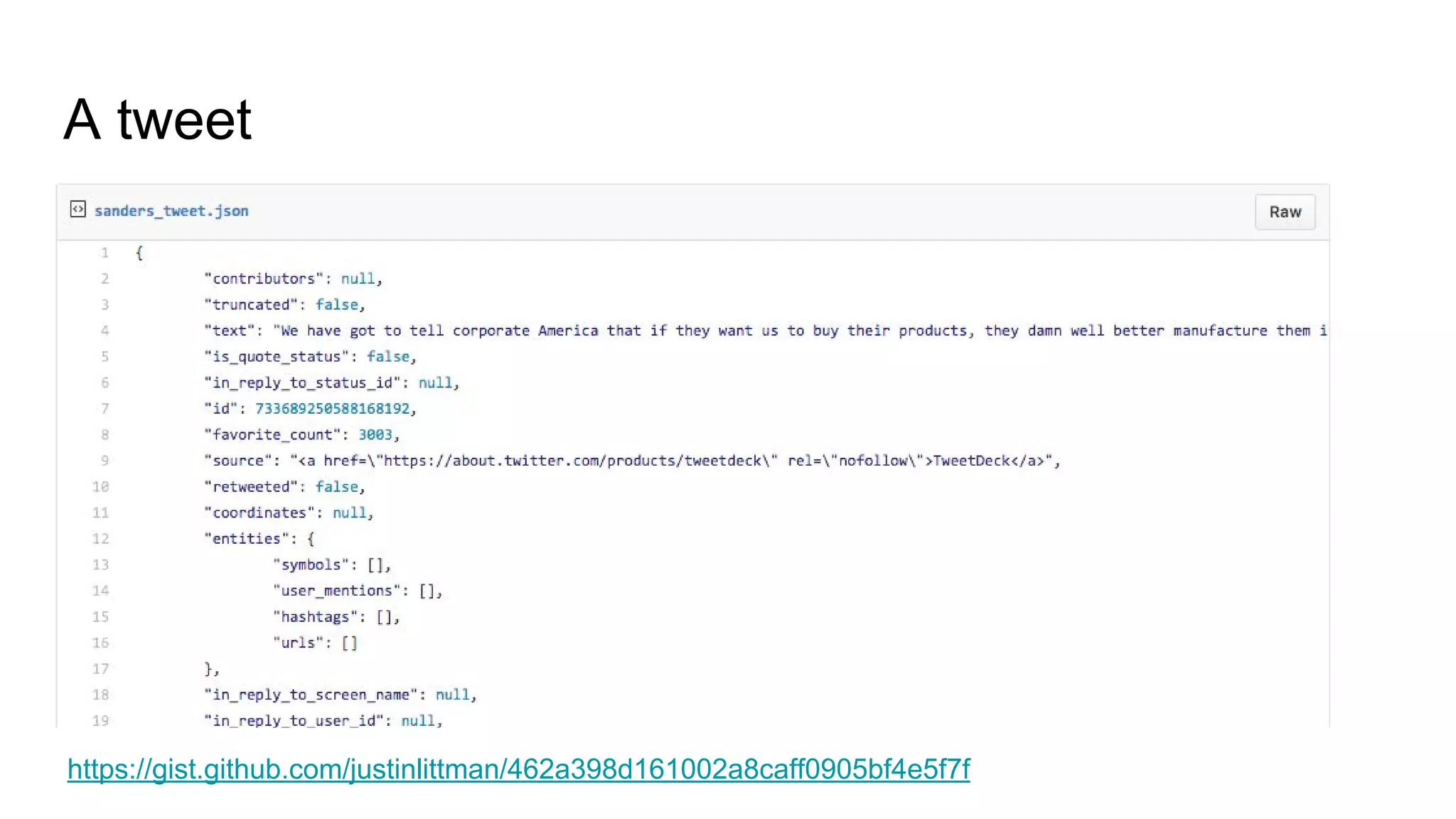 A tweet
https://gist.github.com/justinlittman/462a398d161002a8caff0905bf4e5f7f
 