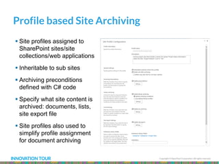 Archiving and compliance for SharePoint on premise and online | PDF