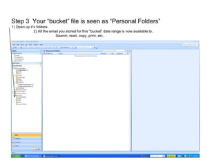 Step 2:  Select the Date Range file you wish to open.. 1) Select the File 2) Select OK 