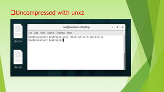 Uncompressed with unxz
 