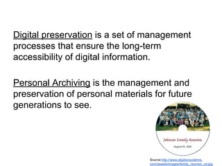 Archiving Your Digital Materials at Home 