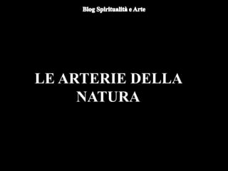 LE ARTERIE DELLA
NATURA
 