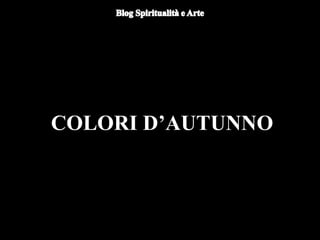 COLORI D’AUTUNNO
 
