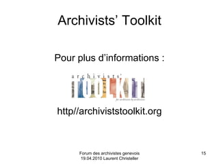 Archivist's Toolkit