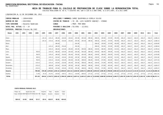 DIRECCION REGIONAL SECTORIAL DE EDUCACION - TACNA                                                                                                                                                               Página:      163
Ruc :20325722941
                                          HOJA DE TRABAJO PARA EL CALCULO DE PREPARACION DE CLASE SOBRE LA REMUNERACION TOTAL
                                                          CALCULO REALIZADO AL 30 %; Y AJUSTES DEL 16% A LOS D.U.090-1996, D.U.073-1997, D.U.011-1999

LIQUIDACION AL 31 DE DICIEMBRE DEL 2011

CODIGO MODULAR          : 1004433858                                         APELLIDOS Y NOMBRES: GAMEZ QUINTANILLA ESMILA SILVIA
NUMERO DE DNI           : 04433858                                           CENTRO DE TRABAJO      : IE. DR. LUIS ALBERTO SANCHEZ - VIÐANI
TIPO SERVIDOR           : Docente Nombrado                                   CARGO                  : PROF. POR HORA
NIVEL MAG. ACTUAL: II - 24                                                   PERIODO A ANALIZAR : 02/1991 - 12/2011
EXPEDIEN. PROCESO: Proceso N§ 2185                                           OBSERVACIONES          :

   Meses     1991       1992       1993         1994     1995      1996       1997      1998     1999     2000     2001     2002     2003     2004     2005     2006     2007     2008     2009     2010      2011        Total



Enero                                                     135.14   135.14      180.28   232.64   232.64   293.38   293.38   308.36   308.36   339.49   373.99   403.99   426.27   426.27   426.27   426.27     426.27     5,368.14

Febrero                                                   135.14   135.14      180.28   232.64   232.64   293.38   293.38   308.36   308.36   339.49   373.99   403.99   426.27   426.27   426.27   426.27     426.27     5,368.14

Marzo                                                                          180.28                     293.38                     308.36   339.49   373.99   403.99   426.27   426.27   426.27   426.27     426.27     4,030.84

Abril                                                              135.14      180.28   232.64            293.38                     308.36   339.49   373.99   403.99   426.27   426.27   426.27   426.27     426.27     4,398.62

Mayo                                                               135.14      180.28   232.64   293.38   293.38   293.38   308.36   339.49   360.49   394.99   415.54   426.27   426.27   426.27   426.27     426.27     5,378.42

Junio                                            98.54             135.14      180.28   232.64   293.38   293.38   293.38   308.36   339.49   360.49   394.99   415.54   426.27   426.27   426.27   426.27     426.27     5,476.96

Julio                                            98.54             135.14      180.28   232.64   293.38   293.38   293.38   308.36   339.49   360.49   394.99   415.54   426.27   426.27   426.27   426.27     426.27     5,476.96

Agosto                                           98.54             135.14      232.64   232.64   293.38   293.38   293.38   308.36   339.49   373.99   403.99   415.54   426.27   426.27   426.27   426.27     426.27     5,551.82

Setiembre                                        98.54             135.14      232.64   232.64   293.38   293.38   308.36   308.36   339.49   373.99   403.99   426.27   426.27   426.27   426.27   426.27     426.27     5,577.53

Octubre                                         135.14             135.14      232.64   232.64   293.38   293.38   308.36   308.36   339.49   373.99   403.99   426.27   426.27   426.27   426.27   426.27     426.27     5,614.13

Noviembre                                       135.14             180.28      232.64   232.64   293.38   293.38   308.36   308.36   339.49   373.99   403.99   426.27   426.27   426.27   426.27   426.27     426.27     5,659.27

Diciembre                                       135.14             180.28      232.64   232.64   293.38   293.38   308.36   308.36   339.49   373.99   403.99   426.27   426.27   426.27   426.27   426.27     426.27     5,659.27

Usuario                                         799.58   270.28 1,576.82 2,425.16 2,559.04 2,812.32 3,520.56 2,993.72 3,083.60 3,949.36 4,309.38 4,700.88 4,983.20 5,115.24 5,115.24 5,115.24 5,115.24       5,115.24 63,560.10

Essalud                                          71.96     24.33    141.91     218.26   230.31   253.11   316.85   269.43   277.52   277.52   277.52   277.52   277.52   277.52   277.52   277.52   277.52     277.52     4,811.01

TOTAL                                           871.54   294.61 1,718.73 2,643.42 2,789.35 3,065.43 3,837.41 3,263.15 3,361.12 4,226.88 4,586.90 4,978.40 5,260.72 5,392.76 5,392.76 5,392.76 5,392.76       5,392.76 68,371.11




            COSTO MENSUAL PERIODO 2012

            Prepa. de          Ajuste del 16%            Importe    Total     Aporte    Costo
            Clase 30% DU.090-96 DU.073-97 DU.011-99      Pagado    Usuario    Essalud   Total



             369.25      24.65      28.60        33.17    29.41    426.27      38.36    464.63
 