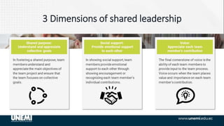 3 Dimensions of shared leadership
 