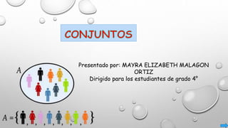 Presentado por: MAYRA ELIZABETH MALAGON
ORTIZ
Dirigido para los estudiantes de grado 4°
 
