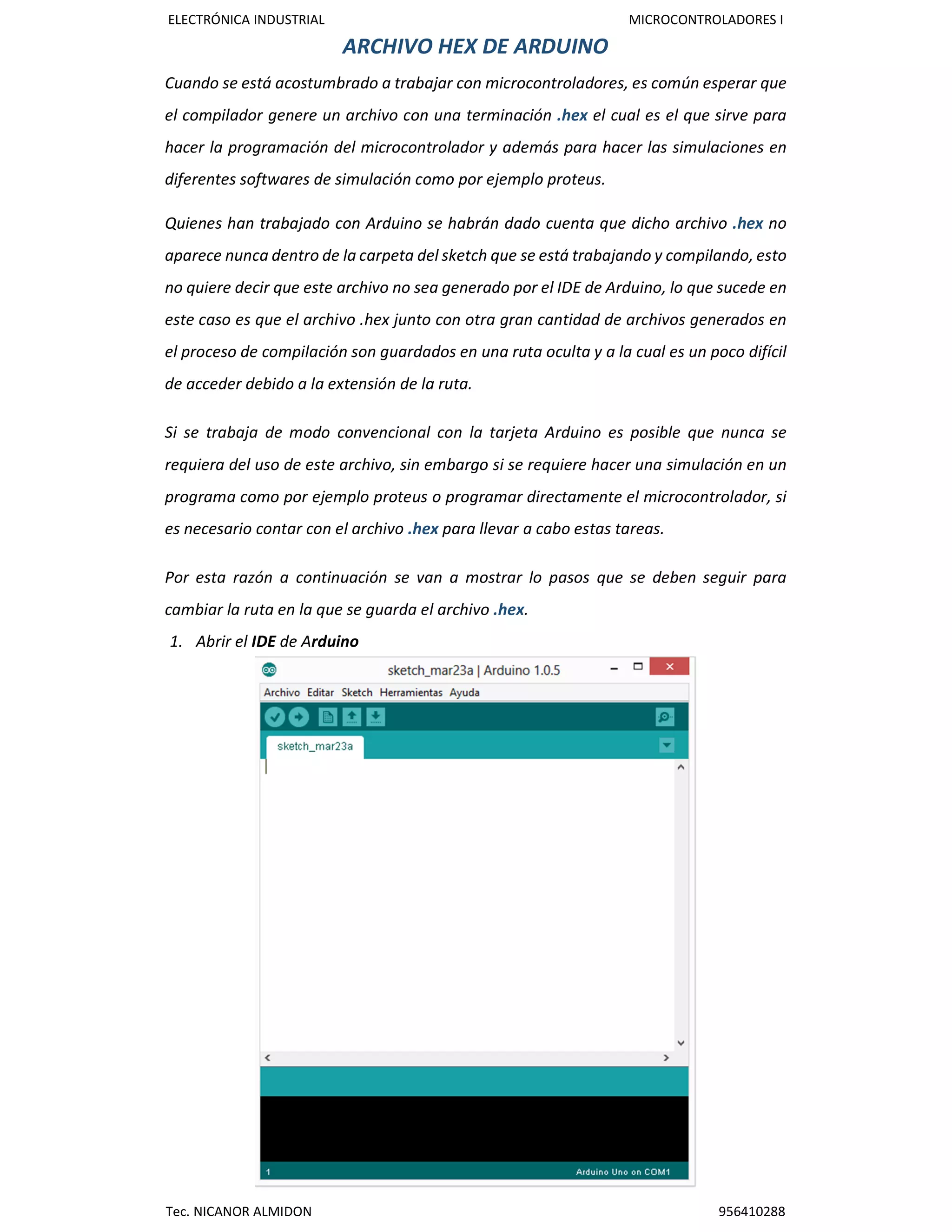 Archivo hex en arduino | PDF