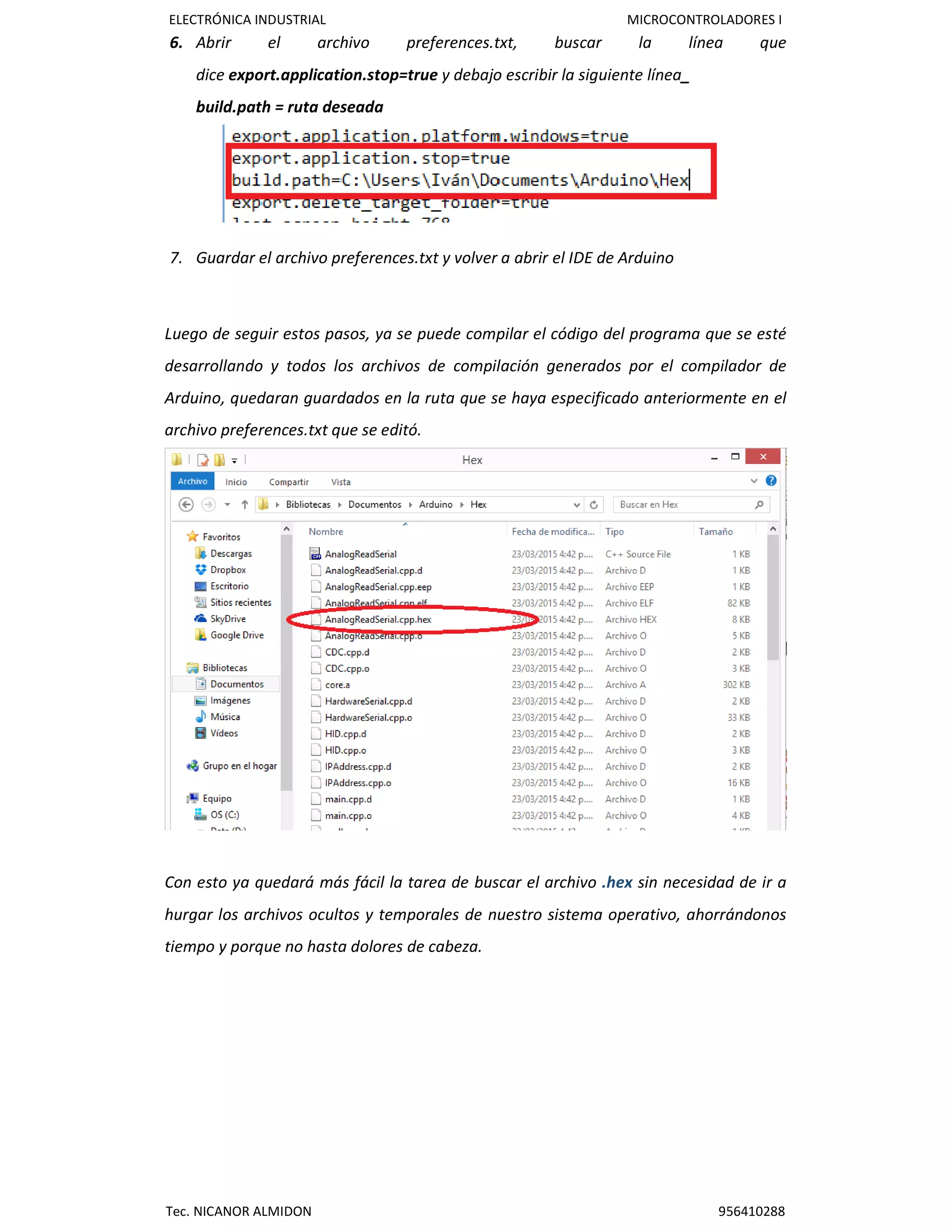 Archivo hex en arduino | PDF