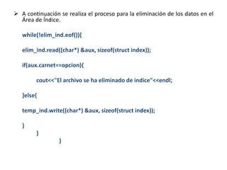 Archivos secuenciales-indexados C++ | PPTX