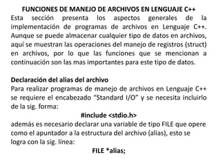 Archivos C++ | PPTX