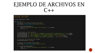 Archivos en C++ para el desarrollo de Estructuras | PDF