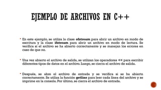 Manejo de Archivos en Borland C++: Conceptos y Ejemplos Prácticos | PPTX