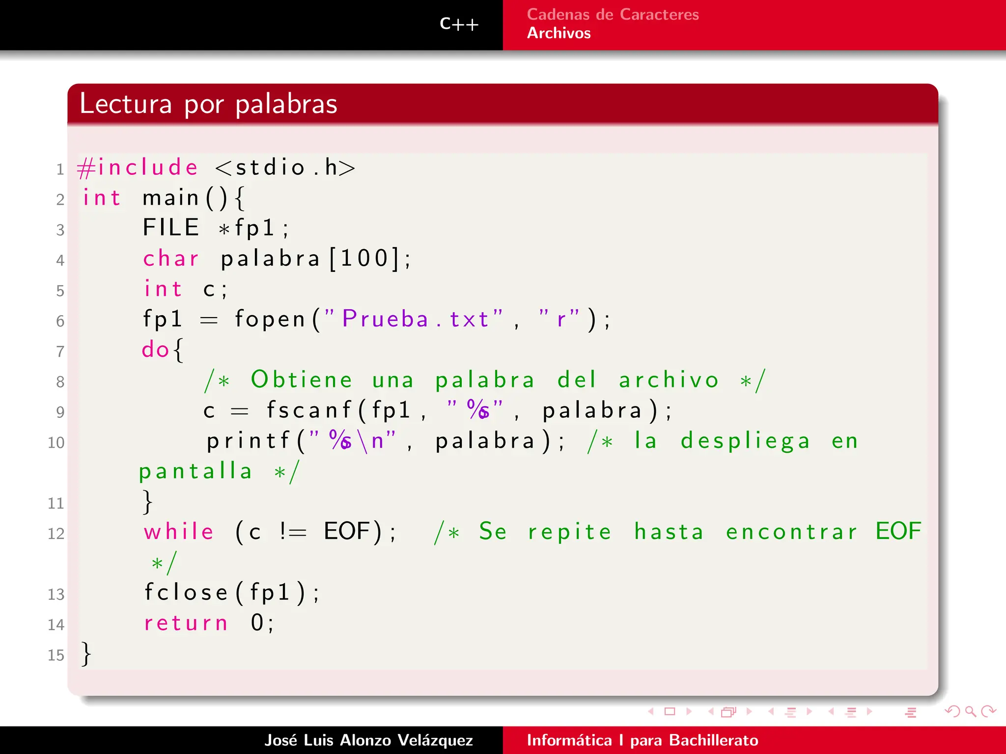 uso de archivos y cadenas en lenguaje de programacion c | PPT