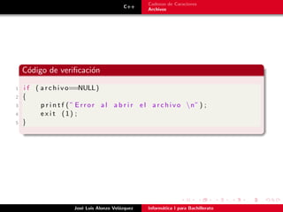 uso de archivos y cadenas en lenguaje de programacion c | PDF