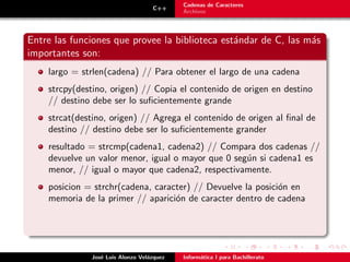 uso de archivos y cadenas en lenguaje de programacion c | PDF