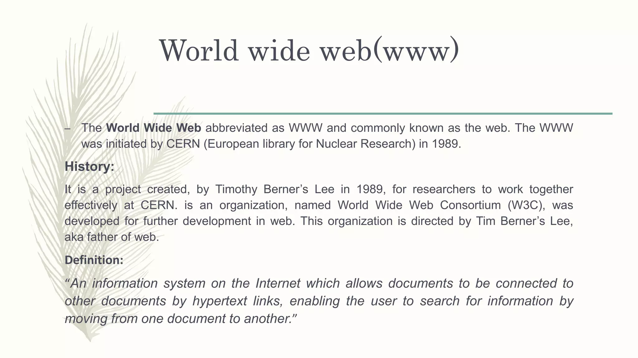 Archtecture Of World Wide Web PPTX