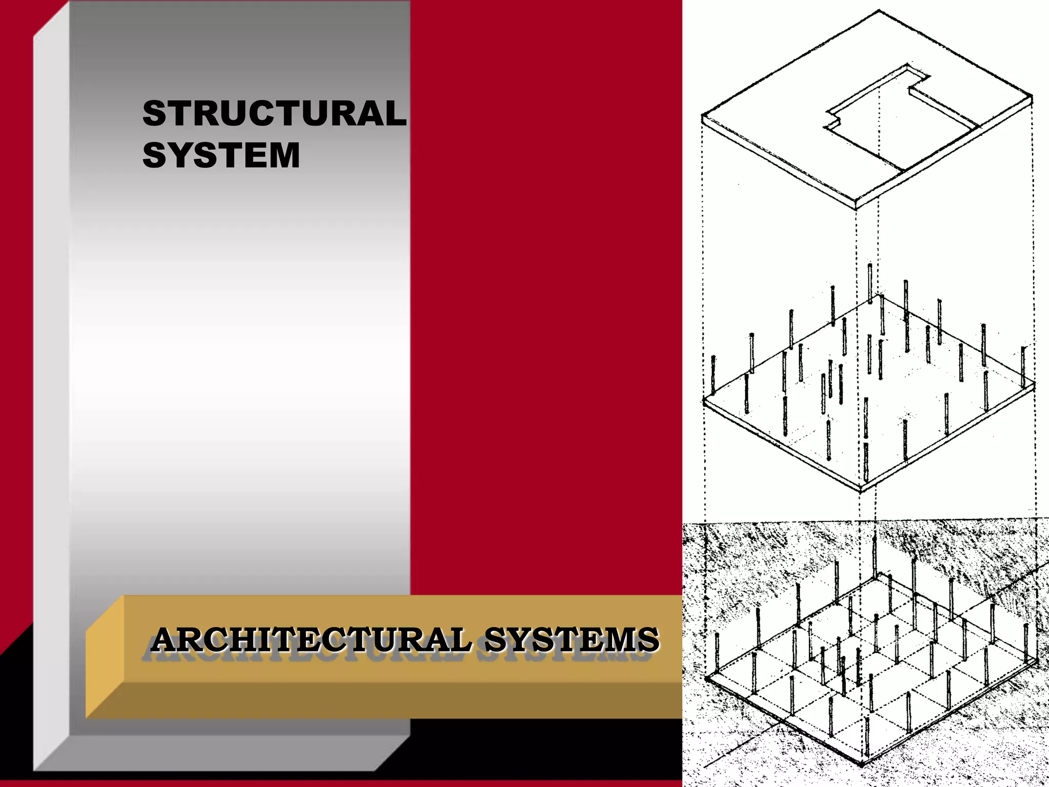 ARCHITECTURAL SYSTEMS
STRUCTURAL
SYSTEM
 