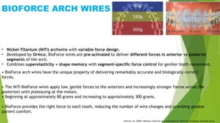 Bioforce Archwire ARCHWIRE IN ORTHODONTICS WITH RECENT ADVANCES | PPTX