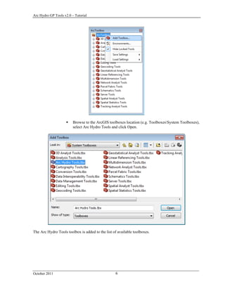 Arc hydro gp tools 2.0 tutorial | PDF