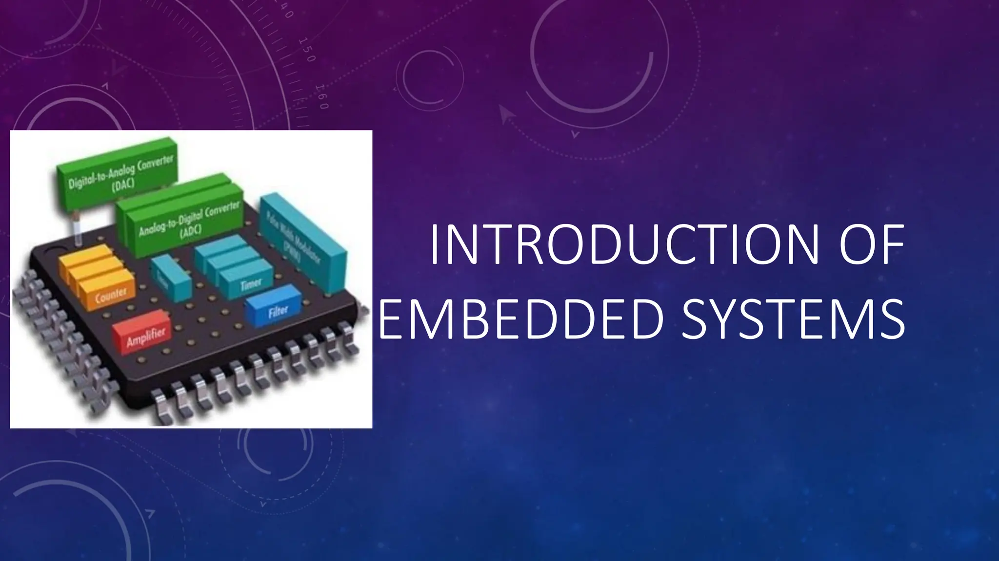 INTRODUCTION OF
EMBEDDED SYSTEMS
 