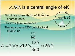 MATHEMATICS 10 Arc Length _Sectors_Segment | PPT