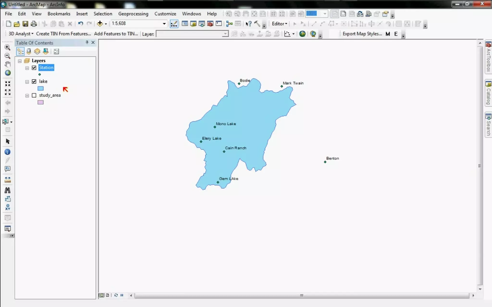 Arc map arcscene gis interpolation kriging method mono lake arcmap 10 | PDF