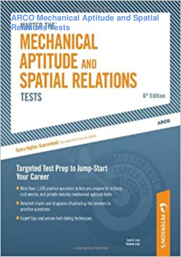 ⚡download ARCO Mechanical Aptitude and Spatial Relations Tests