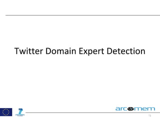 1
Twitter Domain Expert Detection
 