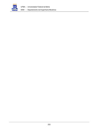 UFBA – Universidade Federal da Bahia
DEM – Departamento de Engenharia Mecânica
222
 