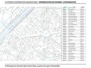 # SYSTÈMES D’INFORMATION GÉOGRAPHIQUE › REPRÉSENTATION DES DONNÉES : CATÉGORISATION
# Affichage brut données Open Street Maps, quartier de la gare à Montpellier
 
