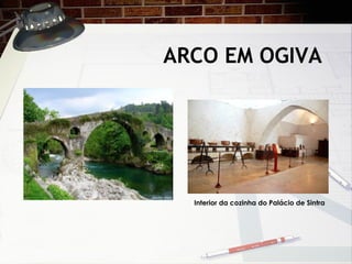 ARCO EM OGIVA
Interior da cozinha do Palácio de Sintra
 