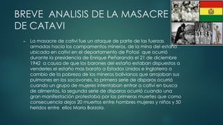 Masacre de catavi, Bolivia | PDF