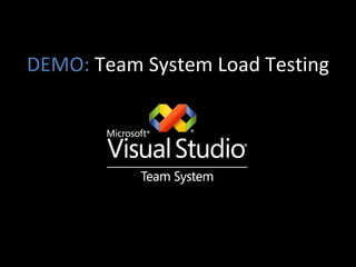 DEMO:  Team System Load Testing 