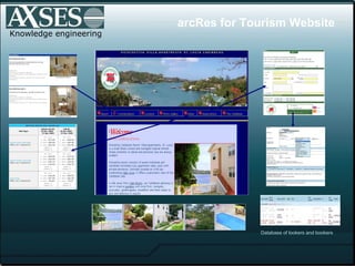 Knowledge engineering arcRes for Tourism Website Database of lookers and bookers 