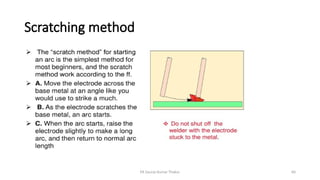 Scratching Method arc welding types ,cause, presentationppt | PPTX