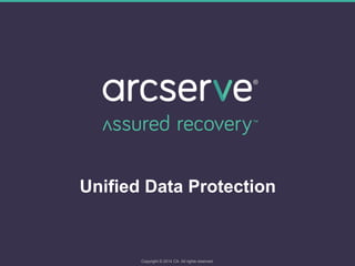 Unified Data Protection
Copyright © 2014 CA. All rights reserved.
 